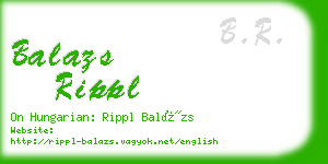 balazs rippl business card